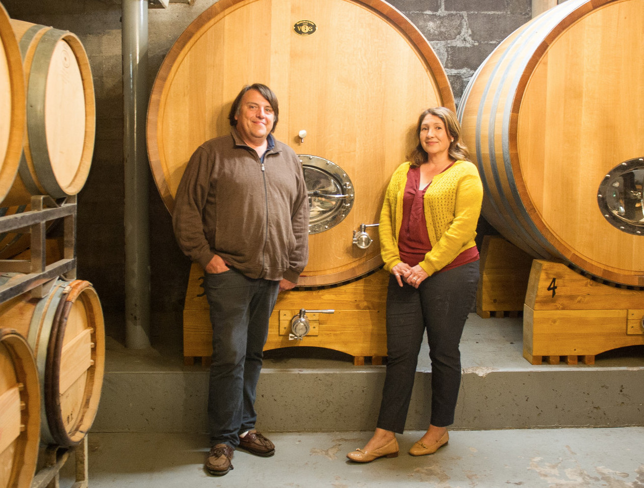 Ravines Morten and Lisa Hallgren in Barrel Room from Edibles